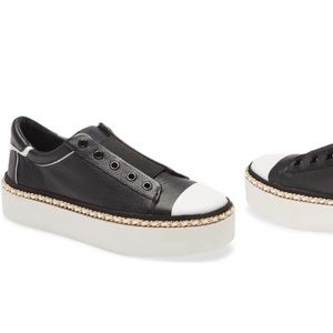Karl Lagerfeld Paris Womens Axelle Platform Slip-On Sneakers